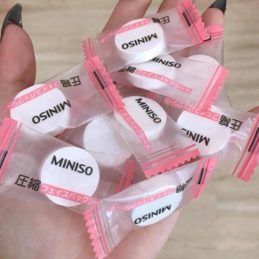 [HCM]Mặt Nạ Giấy Nén Miniso Nhật Bản cấp ẩm thải độc